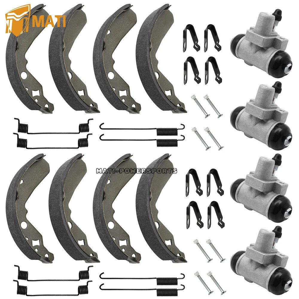 Front Rear Brake Wheel Cylinders & Shoes for Kawasaki KAF400 Mule 600 2010-2016