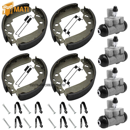 Front Rear Brake Wheel Cylinders & Shoes for Kawasaki KAF400 Mule 600 2010-2016