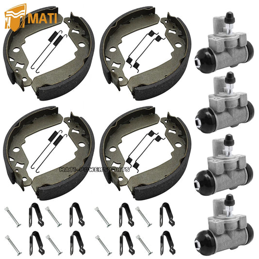 Front Rear Brake Wheel Cylinders & Shoes for Kawasaki KAF400 Mule 600 2010-2016