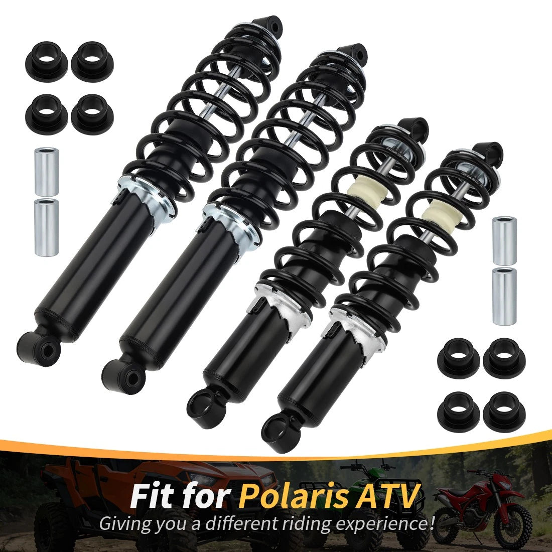 All Front Rear Shocks Absorber For Polaris Scrambler 850 Sportsman 550 1000 XP 2009-2025
