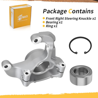 Front Right Steering Knuckle & Bearing Kit For Polaris Sportsman Scrambler 550 850 1000 XP 09 - 25 5136734 1822946