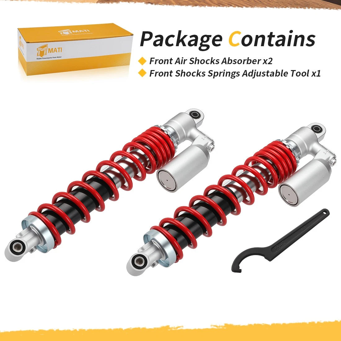 For Suzuki Quadsport Z 400 LT-Z400 03-14 52100-33H10-YKS Front Shocks Absorber & Adjustable Tool