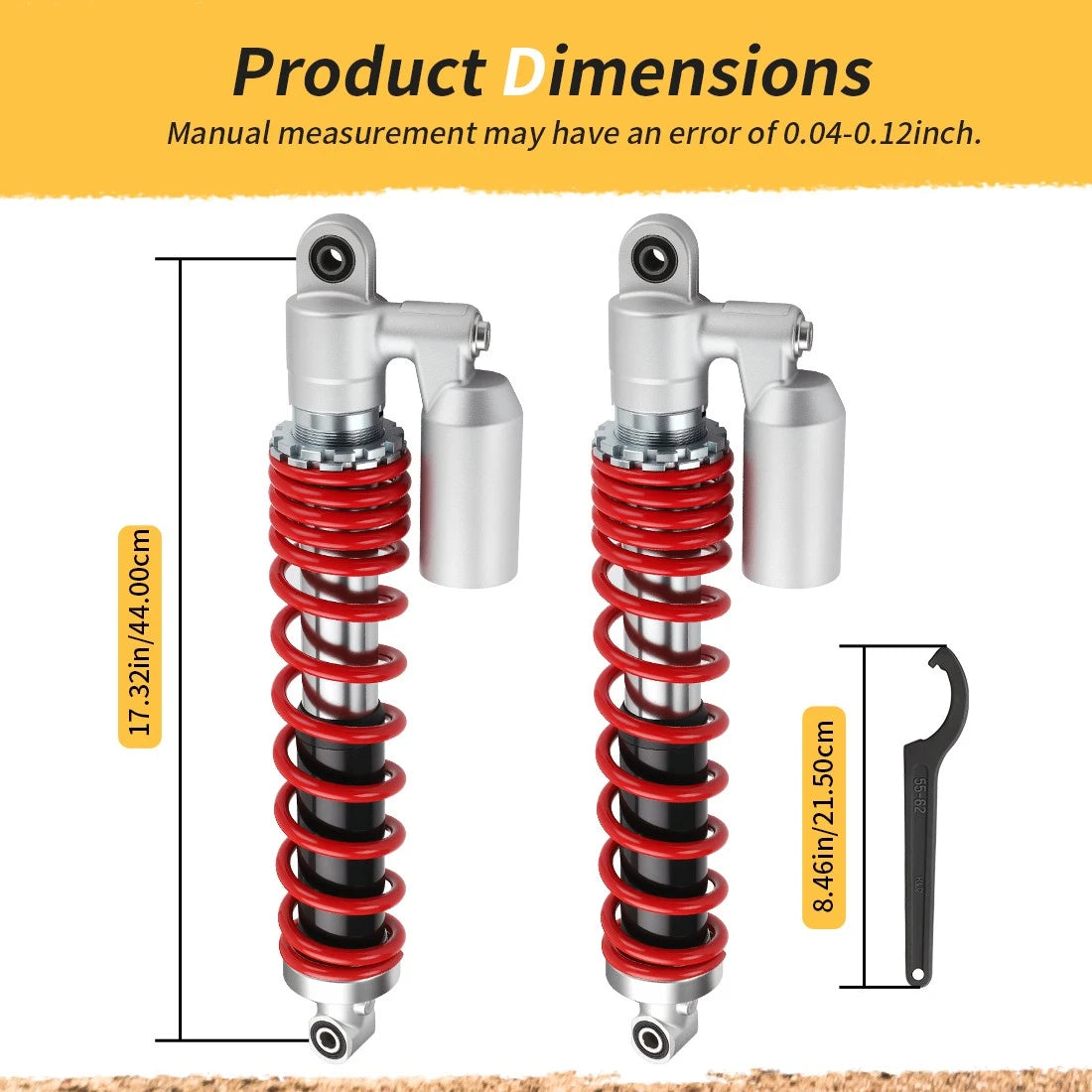 For Suzuki Quadsport Z 400 LT-Z400 03-14 52100-33H10-YKS Front Shocks Absorber & Adjustable Tool
