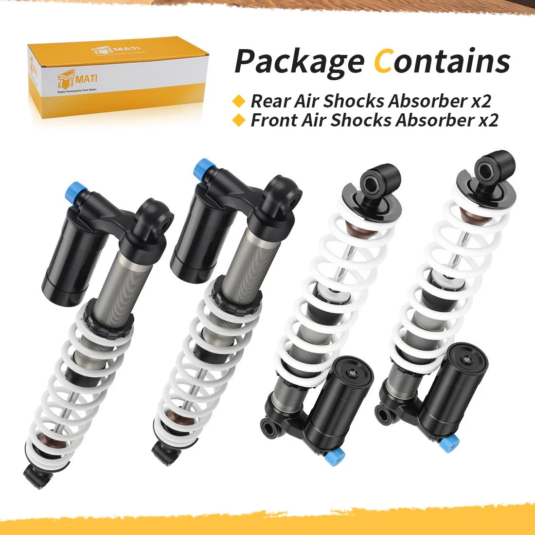 All 4 Air Shocks Absorbers For For Polaris Scrambler 850 Sportsman 550 1000 XP 7043463 7043874