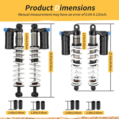 All 4 Air Shocks Absorbers For For Polaris Scrambler 850 Sportsman 550 1000 XP 7043463 7043874