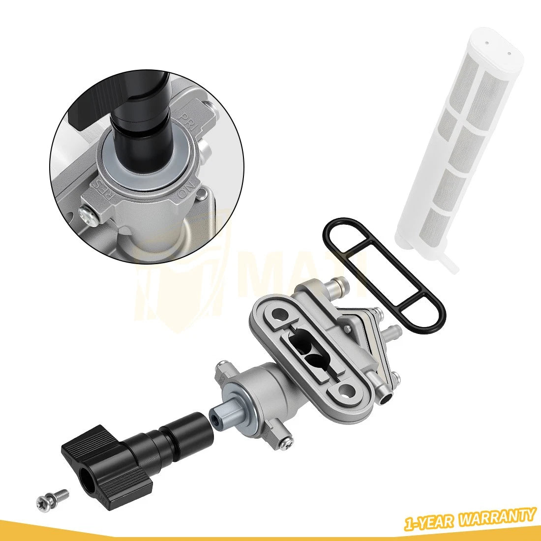 Fuel Valve Petcock Assembly For Suzuki GSX-R750 88-92 GSX-R1100 89-92 44300-17CVV