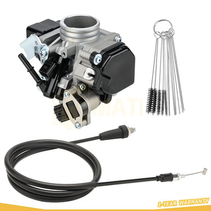 Throttle Body & Cable For Honda Rancher 420 2014-2019 16400-HR3-A42 16410-HR3-A41