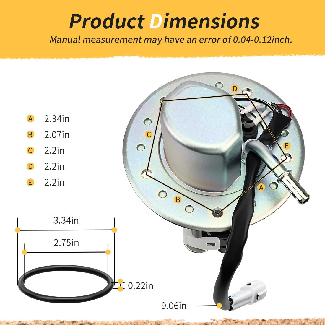 Fuel Pump Assembly With O-Ring For Suzuki GSX-R600 GSX-R750 2004-2005 15100-29G00