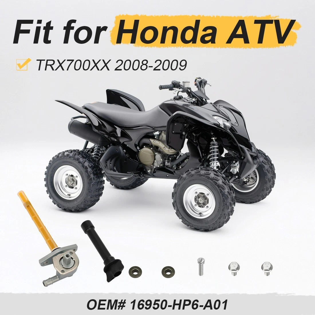 Fuel Valve Petcock With Lever For Honda TRX700XX 2008-2009 16950-HP6-A01