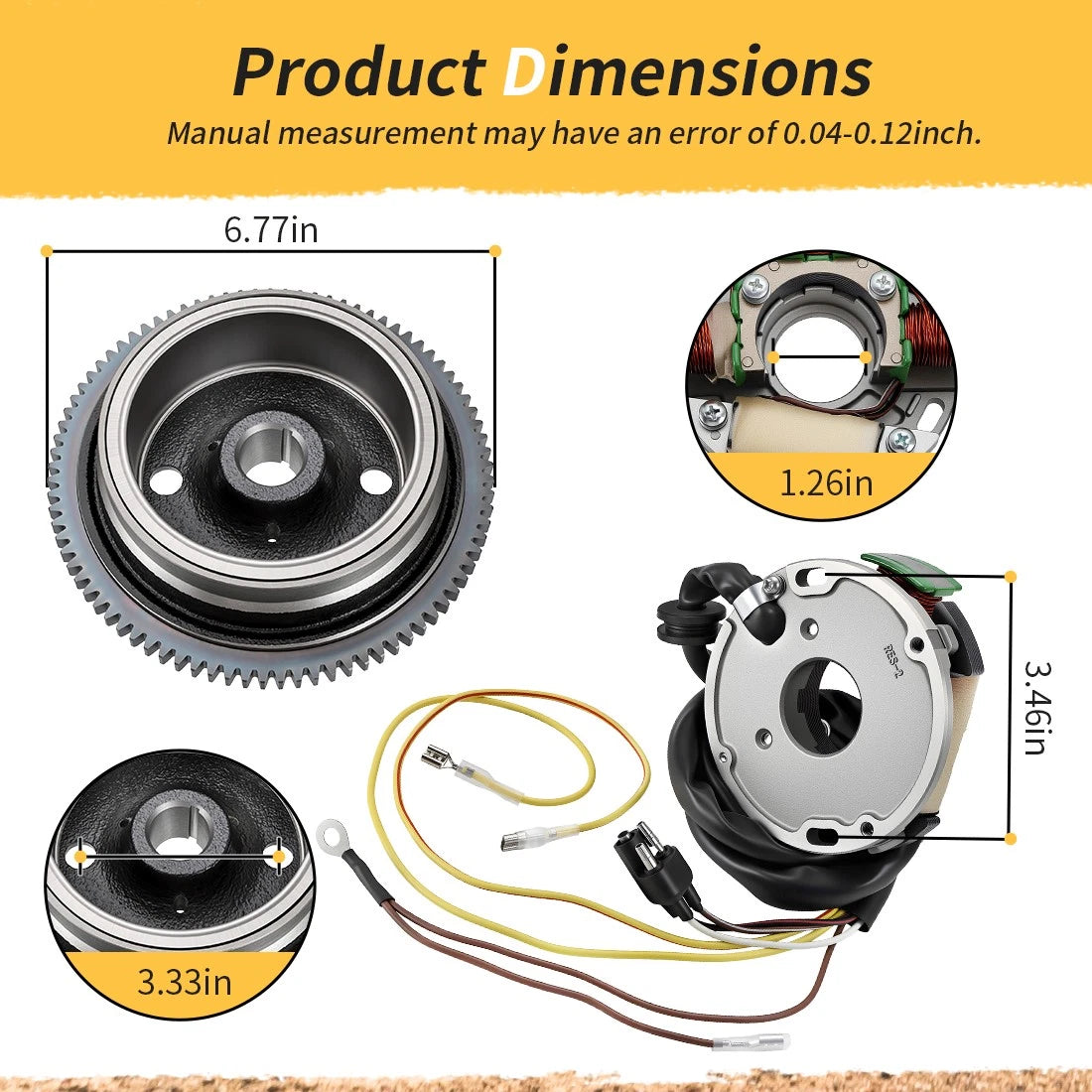 3083979 Generator Stator & Flywheel For Polaris Big Boss Trail Boss Blazer Xplorer 250 Sport 400L 3083939