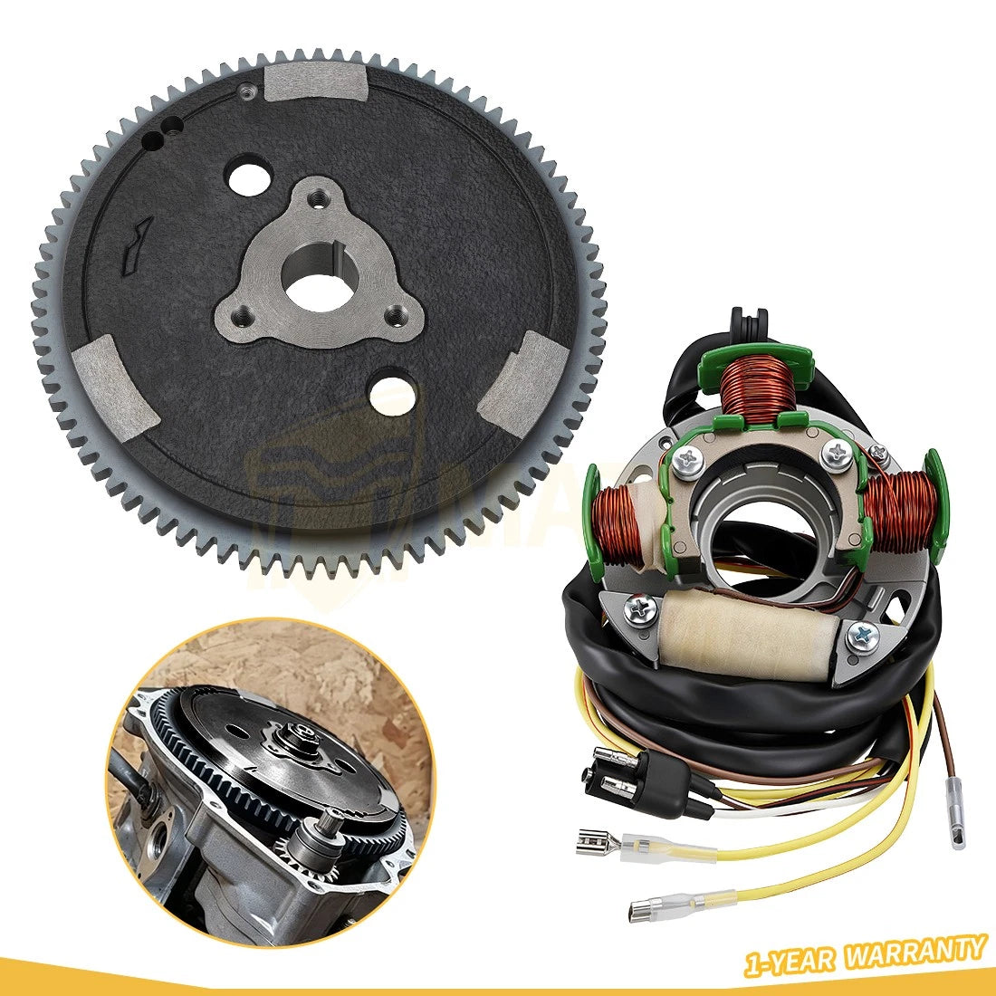 3083979 Generator Stator & Flywheel For Polaris Big Boss Trail Boss Blazer Xplorer 250 Sport 400L 3083939