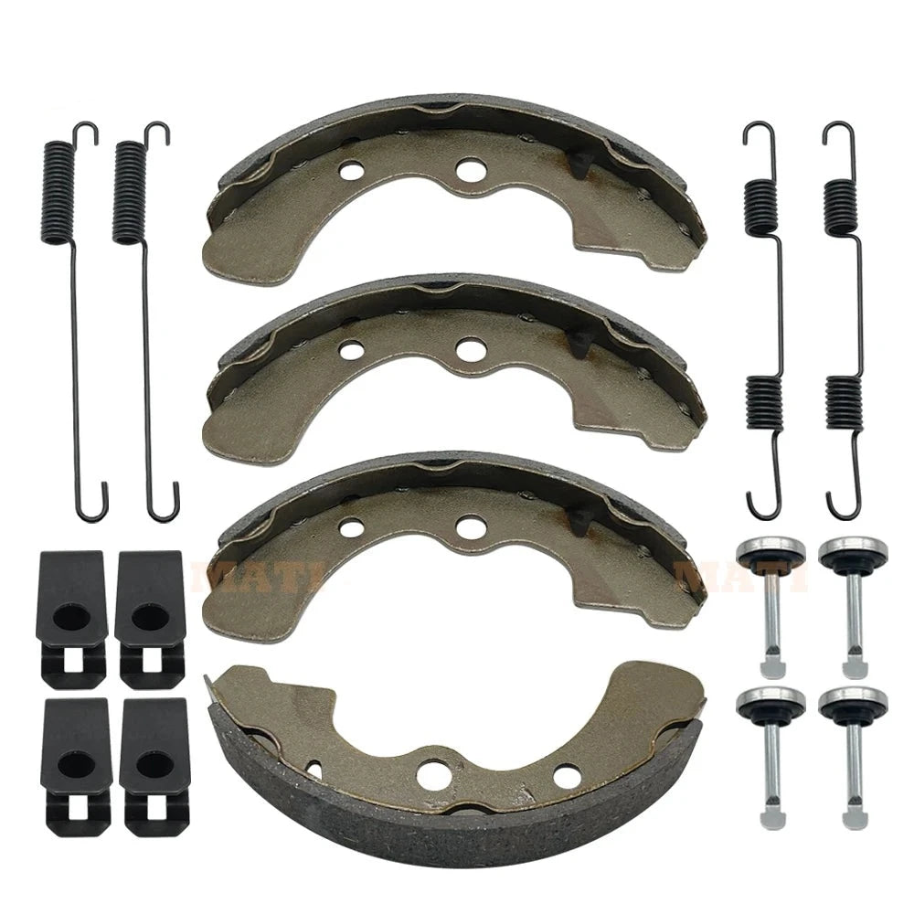 Front Brake Shoes, Springs, and Pins for Kawasaki Mule 3000 3010 3020 4000 4010 KAF620 KAF950 Diesel 2001-2021 OEM: 41048-1134