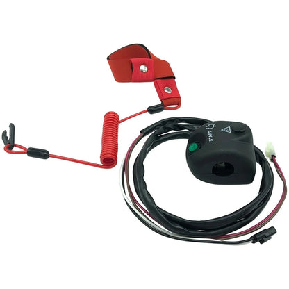 Handlebar Start Stop Kill Switch Box Aassy & Safety Lanyard for Yamaha Wave Blaster Wave Raider Wave Venture WB/RA/WVT 700 760 1100 OEM:GJ1-68310-01-00 Mati Powersports