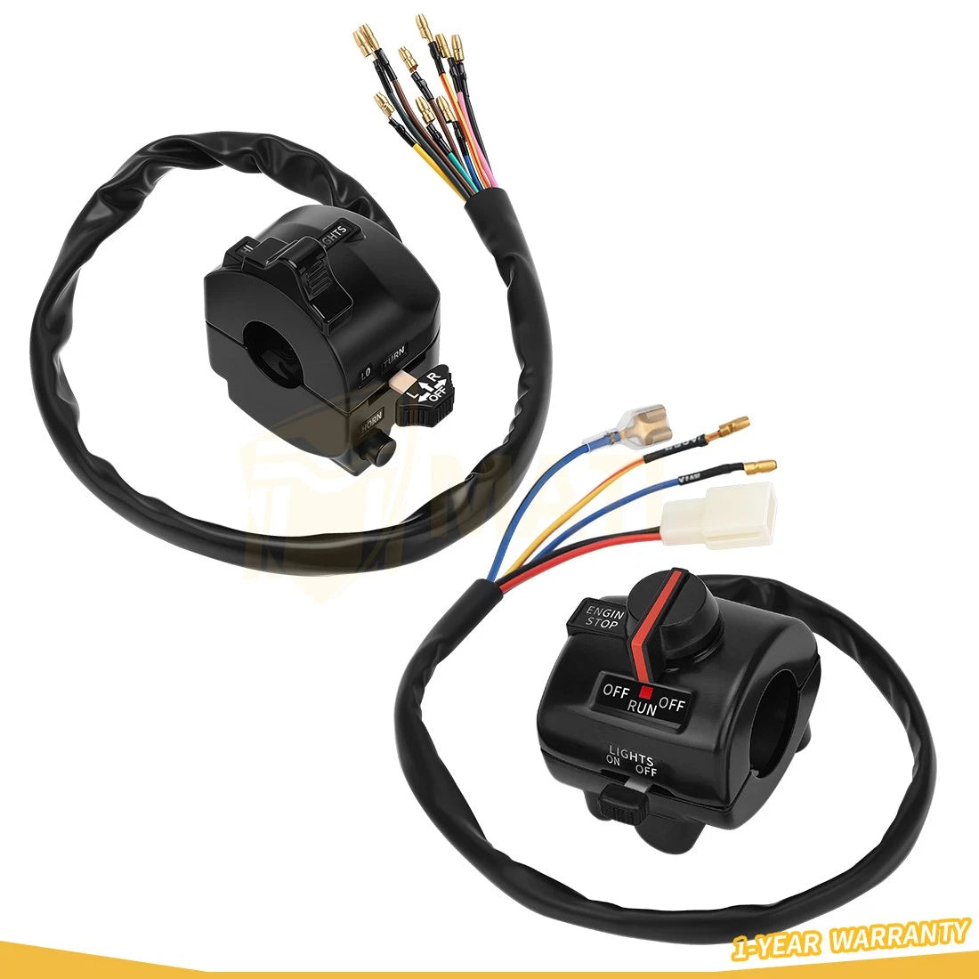 Right & Left Handlebar Switch Assembly For Yamaha RD400 1976-1979 1A0-83973-02-98 1A0-83973-02-00