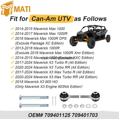 Heavy Duty Tie Rod End Kit For Can-Am Maverick Max 1000 1000R X3 Turbo 2013-2024 709401703
