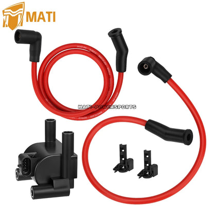 Ignition Coil & Wires & Spark plug Cap for FXD FXDB FXDC FXDF FXDL FXST 2007-2017 31696-07A