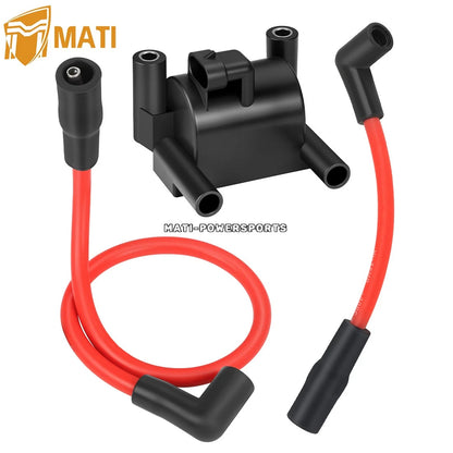 Ignition Coil & Spark Plug wire Cap For FXD FLD FXST FXSB FXSE Dyna Low Rider Super Glide CVO Softail Fat Boy  2007-2017 31696-07A