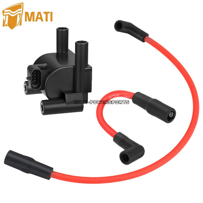 Ignition Coil & Spark Plug wire Cap For FXD FLD FXST FXSB FXSE Dyna Low Rider Super Glide CVO Softail Fat Boy  2007-2017 31696-07A