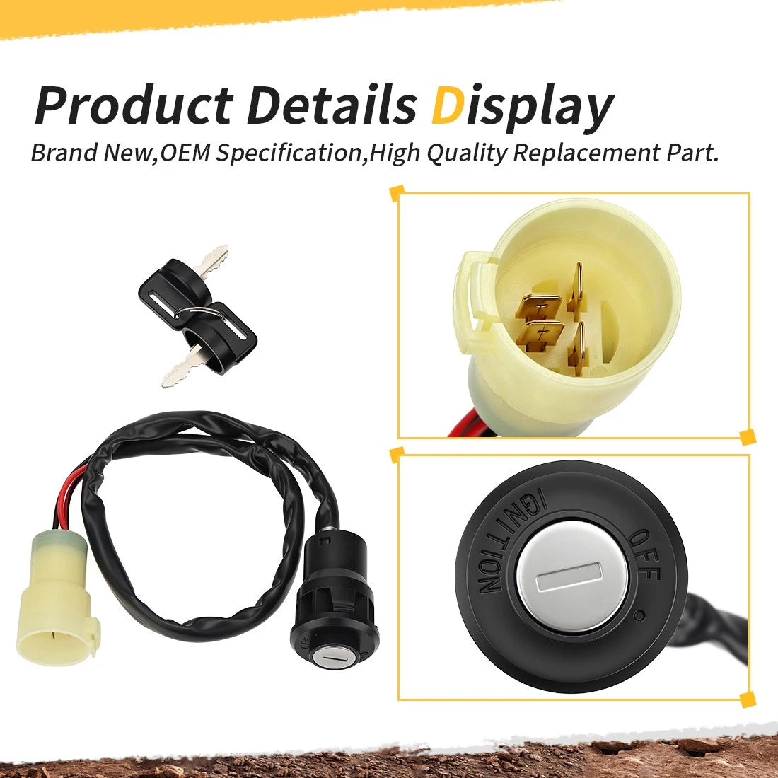 Ignition Key Switch For Honda Foreman 400 TRX400FW 1995-2003 35100-HM7-003