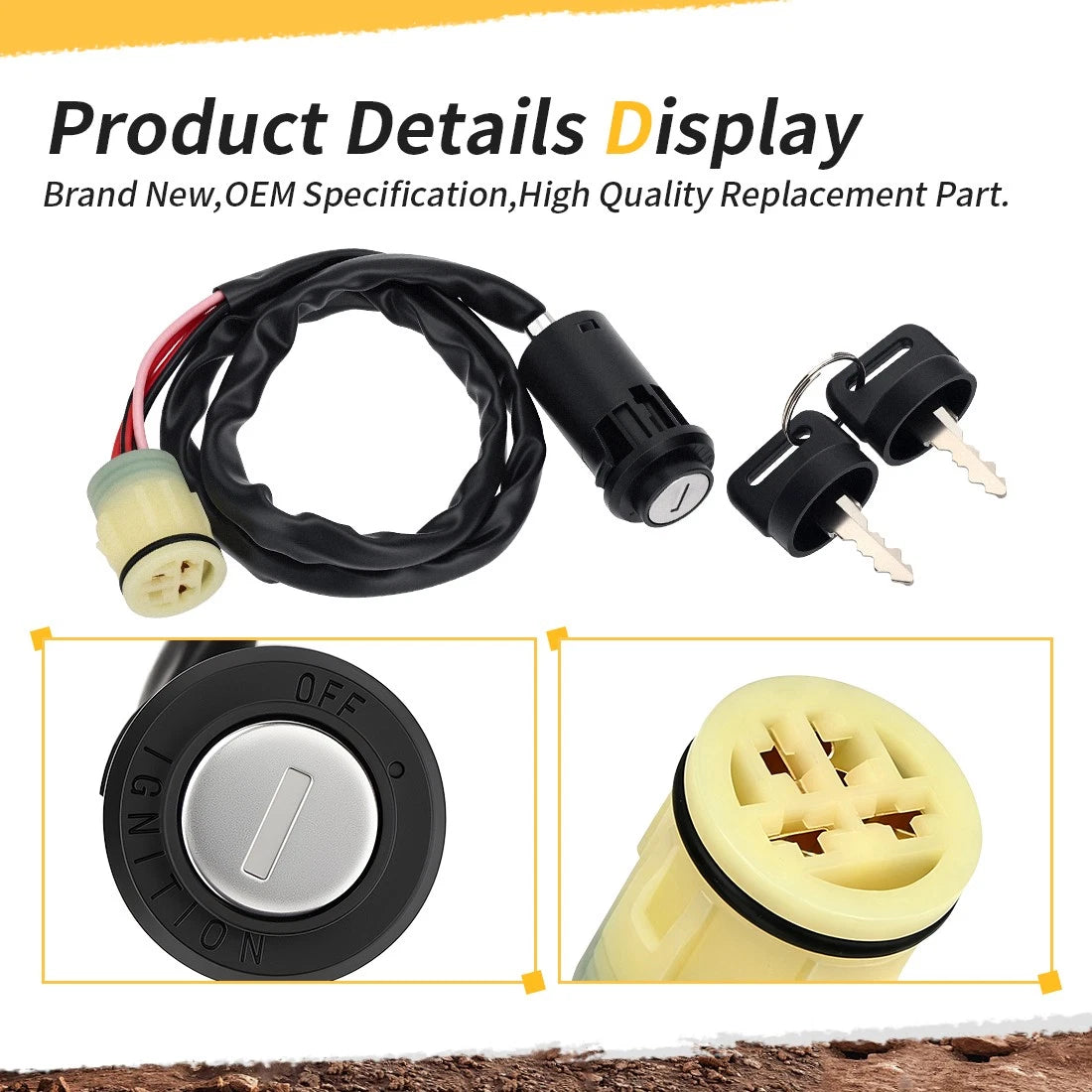 35100-HR6-A61 Ignition Key Switch For Honda Foreman 450 500 520 Rancher 420 400 Rincon 680 650 Rubicon 500 520