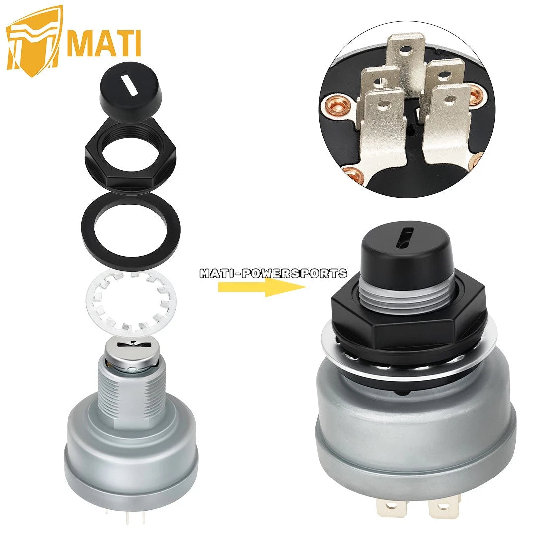 Ignition Switch Assembly For Polaris Ranger 500 6x6 1999 2410109