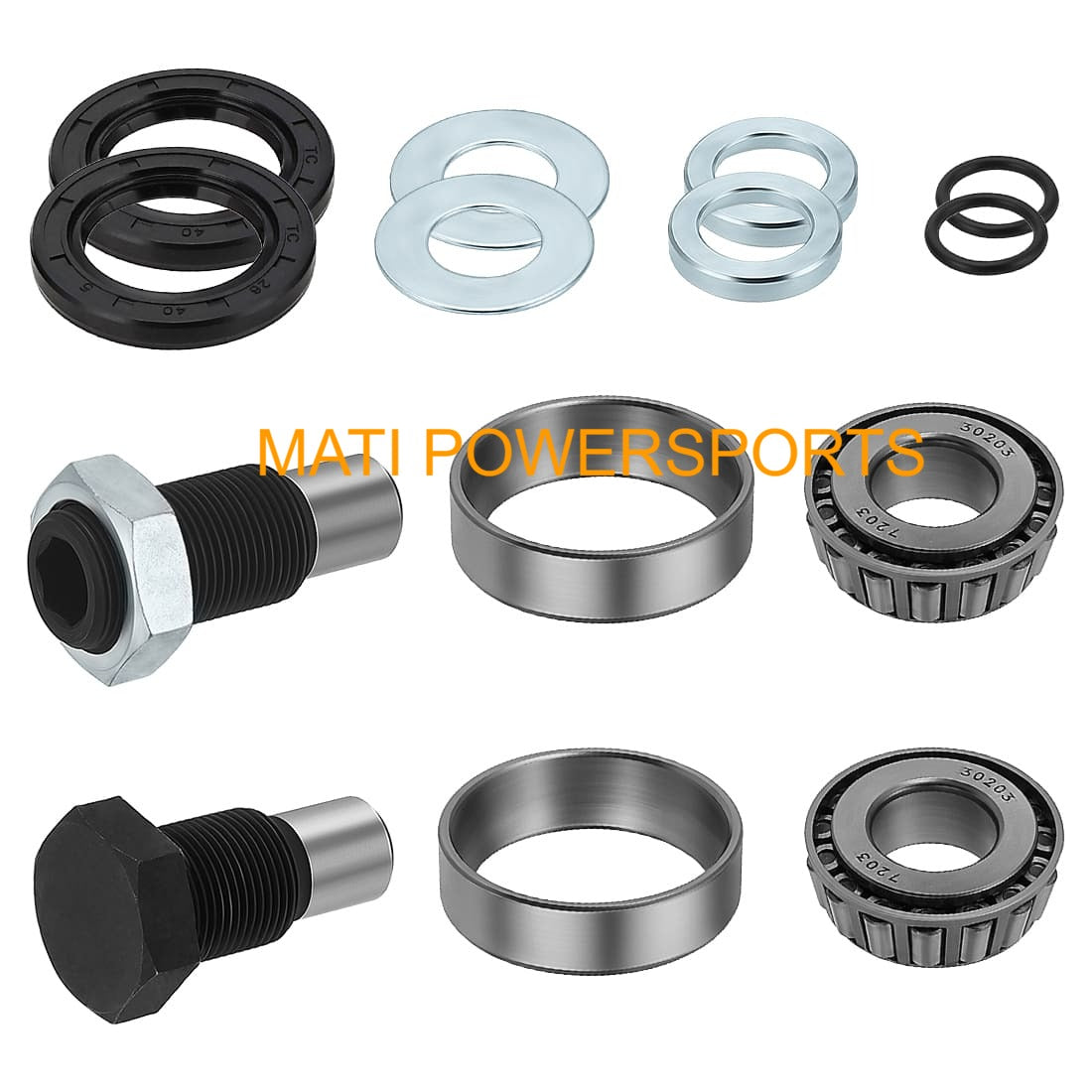 Swing Arm Bearing Seal Kit & Shaft For Kawasaki KFX700 KVF650 KVF360 KVF700 Brute Force 650 Prairie 360 650 700