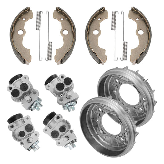 Front Left & Right Brake Wheel Cylinders Drums Shoes Kit for Honda Foreman 400 TRX400FW 1995 - 1998 45310-HM7-006