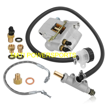 Rear Brake Caliper & Master Cylinder & Hose Line For Polaris Sportsman 500 335 Diesel 455 Worker 335 500 1910301 1930818 1930851