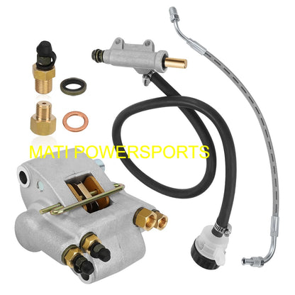 Rear Brake Caliper & Master Cylinder & Hose Line For Polaris Sportsman 500 335 Diesel 455 Worker 335 500 1910301 1930818 1930851