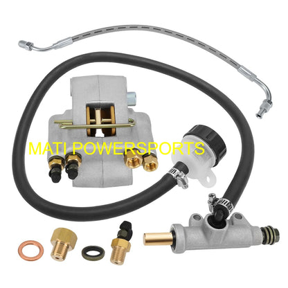 Rear Brake Caliper & Master Cylinder & Hose Line For Polaris Sportsman 500 335 Diesel 455 Worker 335 500 1910301 1930818 1930851