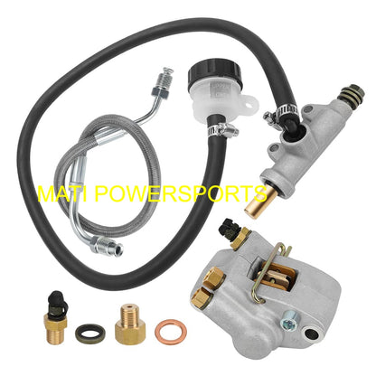 Rear Brake Caliper & Master Cylinder & Hose Line For Polaris Sportsman 500 335 Diesel 455 Worker 335 500 1910301 1930818 1930851