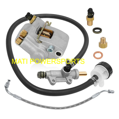 Rear Brake Caliper & Master Cylinder & Hose Line For Polaris Sportsman 500 335 Diesel 455 Worker 335 500 1910301 1930818 1930851