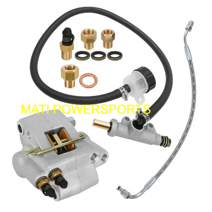 Rear Brake Caliper & Master Cylinder & Hose Line For Polaris Sportsman 500 335 Diesel 455 Worker 335 500 1910301 1930818 1930851