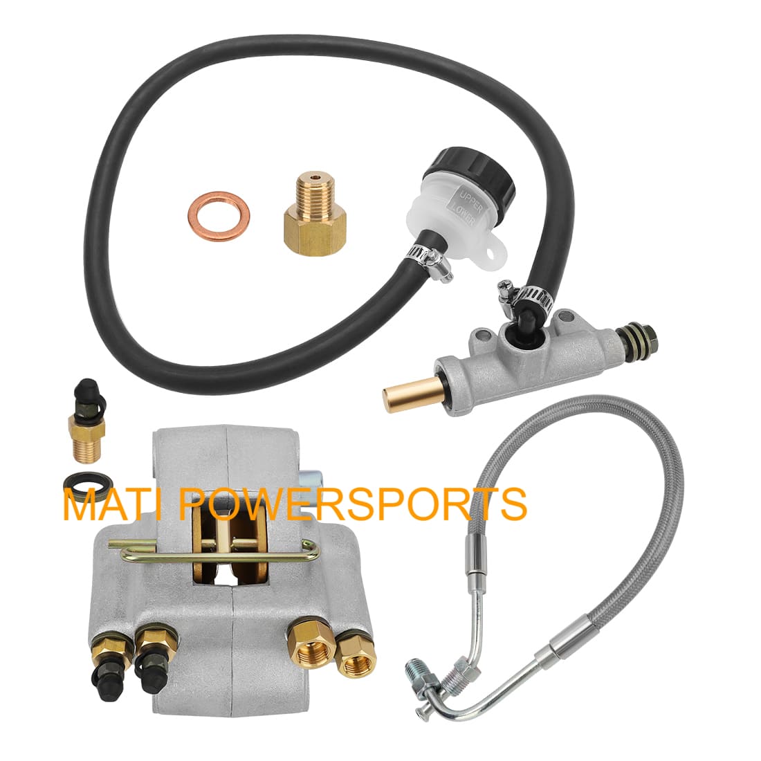 Rear Brake Caliper & Master Cylinder & Hose Line For Polaris Diesel 455 Worker 500 2001 1910301