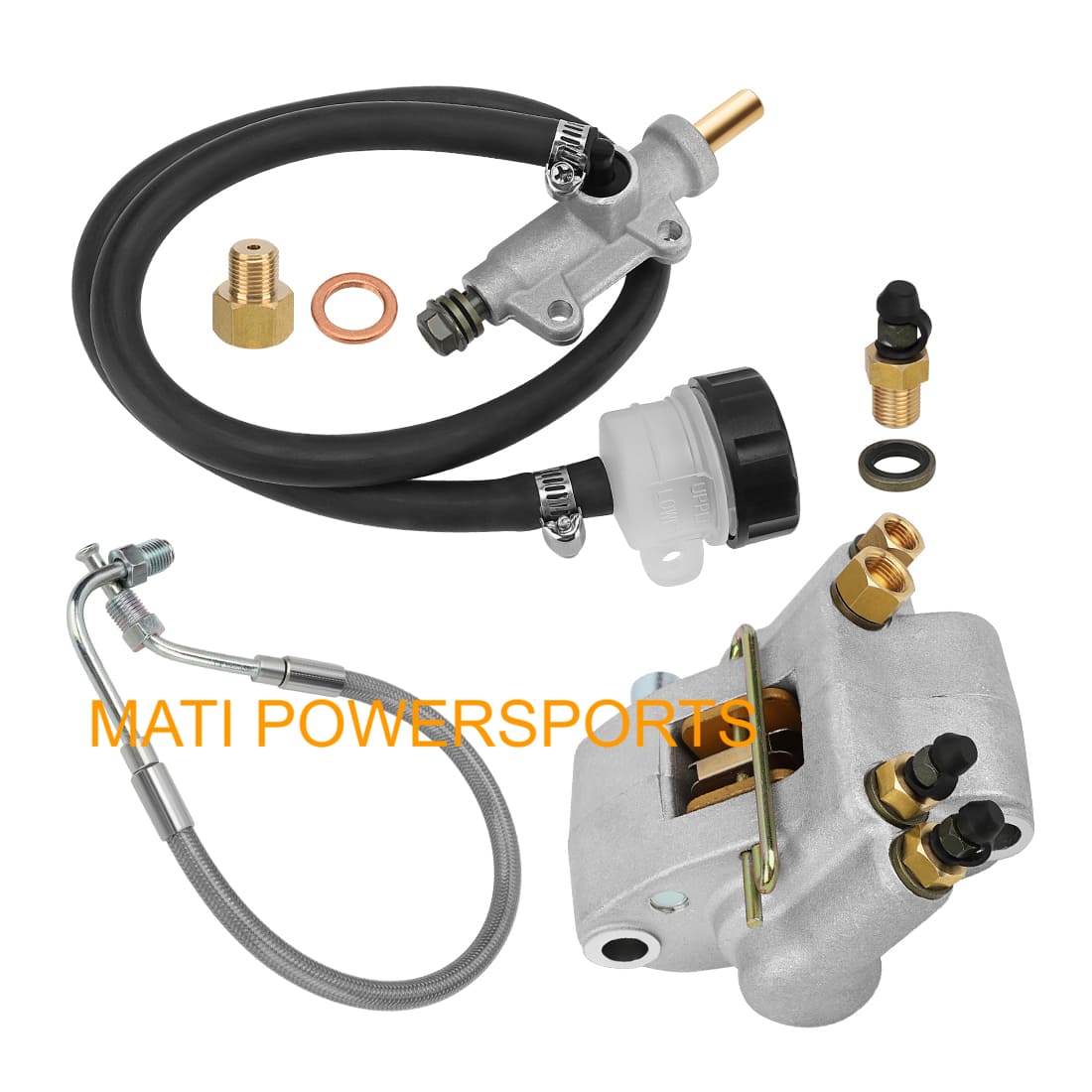 Rear Brake Caliper & Master Cylinder & Hose Line For Polaris Sportsman 500 400 2001-2002 1910553 1910479