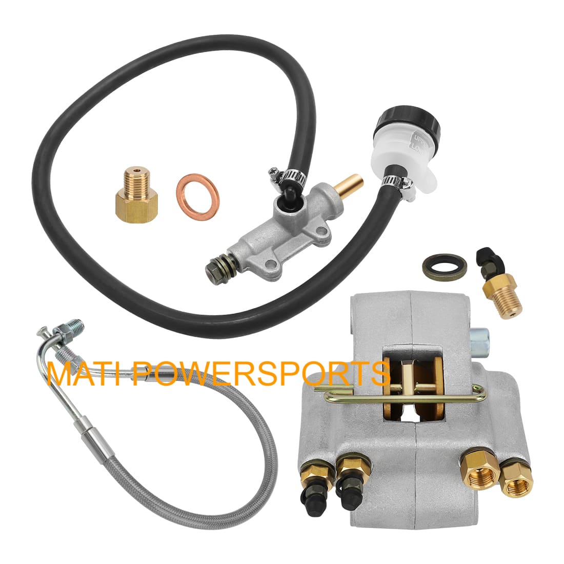 Rear Brake Caliper & Master Cylinder & Hose Line For Polaris Sportsman 500 400 2001-2002 1910553 1910479