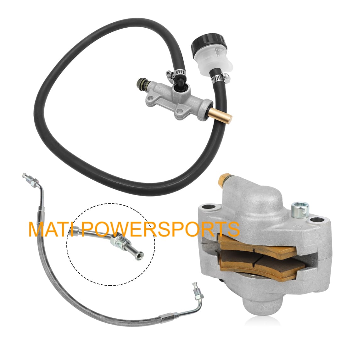 Rear Brake Caliper & Master Cylinder & Hose Line For Polaris Diesel 455 Worker 500 2001 1910301