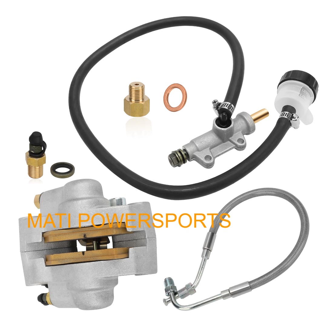 Rear Brake Caliper & Master Cylinder & Hose Line For Polaris Sportsman 500 400 2001-2002 1910553 1910479