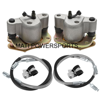 M MATI Front Brake Calipers & Hose Lines for Polaris Worker 335 Scrambler 400 500 Xplorer 300 Xpress 300 400 Sport 400L 5130659 1930753