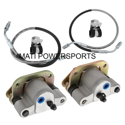 M MATI Front Brake Calipers & Hose Lines for Polaris Worker 335 Scrambler 400 500 Xplorer 300 Xpress 300 400 Sport 400L 5130659 1930753