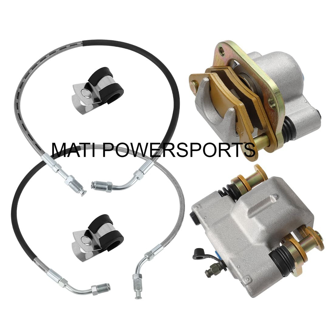 M MATI Front Brake Calipers & Hose Lines for Polaris Worker 335 Scrambler 400 500 Xplorer 300 Xpress 300 400 Sport 400L 5130659 1930753