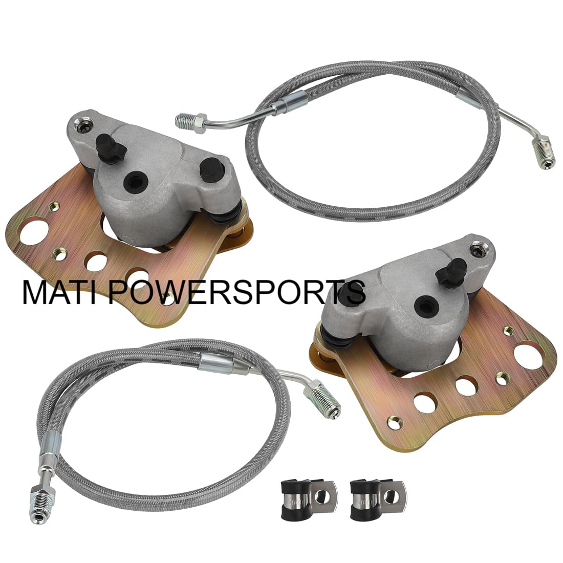 Front Brake Calipers & Hose Lines For Polaris Sportsman 400600 700 500 6x6 HO Diesel 455 Worker 500 1910549 1910502 1910681