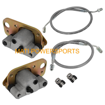 Front Brake Calipers & Hose Lines for Polaris Scrambler 400 500 Magnum 325 330 1910547 1910548 1910412