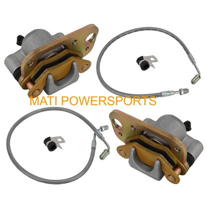 Front Brake Calipers & Hose Lines for Polaris Scrambler 400 500 Magnum 325 330 1910547 1910548 1910412