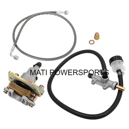 Rear Brake Caliper & Master Cylinder & Hose Line For Polaris Scrambler 500 Trail Blazer 250 330 Trail Boss 330 1910806 1910791 1910506 1910769