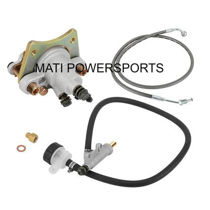 Rear Brake Caliper & Master Cylinder & Hose Line for Polaris Sportsman 500 2003-2009 Sportsman 400 450 2003-2007 1910690 1911075