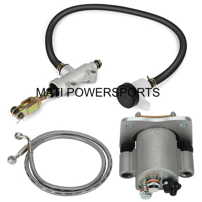 Rear Brake Caliper & Master Cylinder & Hose Line For Polaris 400 450 500 570 800 ETX Hawkeye 325 400 1911415 1911688