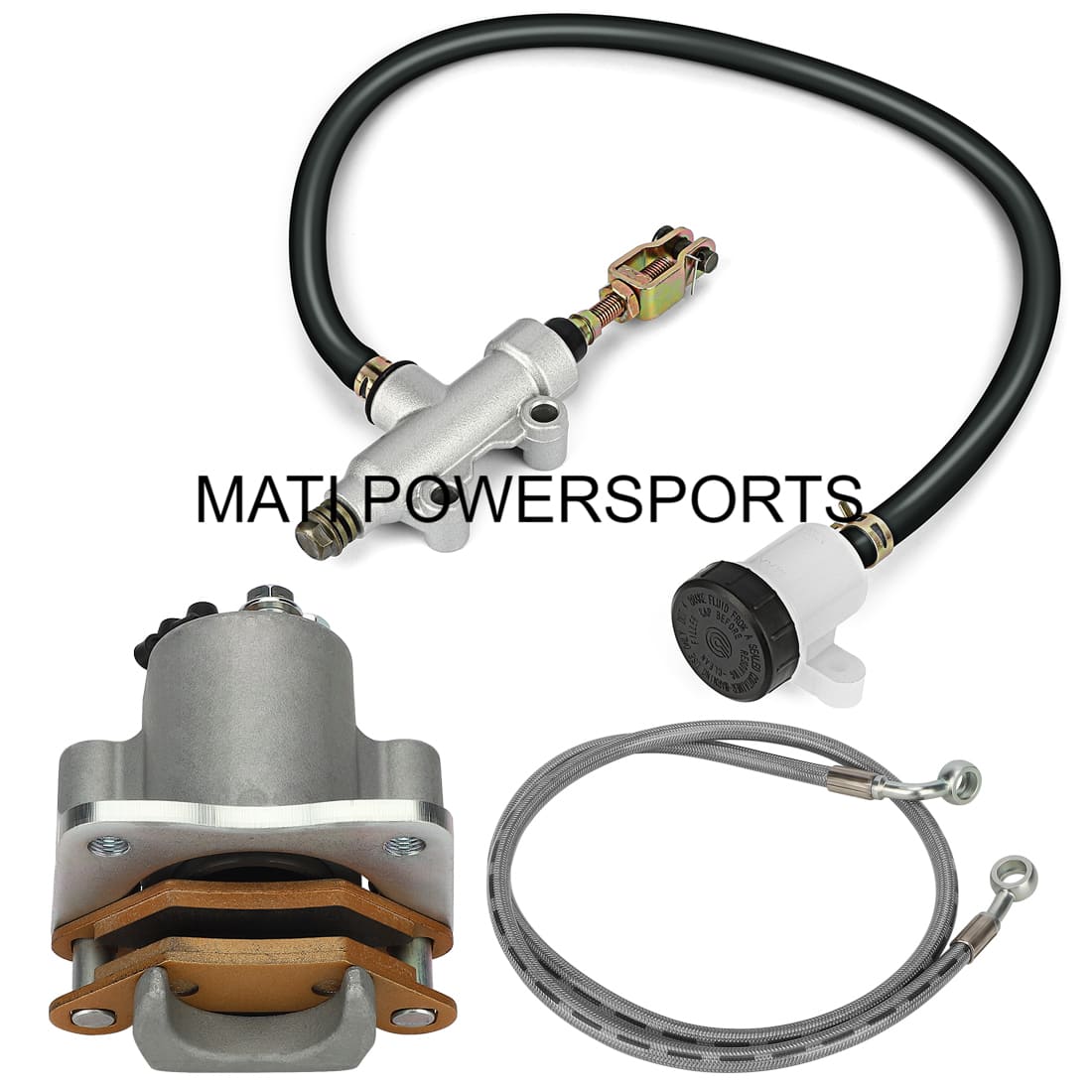 Rear Caliper & Master Cylinder & Hose Line Brake Kit For Polaris Sportsman 600 700 800 2002-2006 1910690 1910301