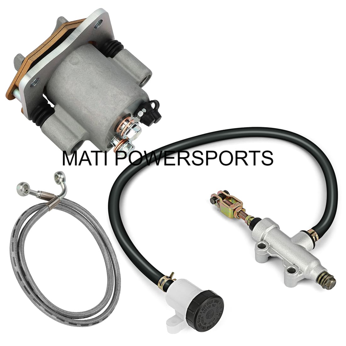 Rear Brake Caliper & Master Cylinder & Hose Line For Polaris 400 450 500 570 800 ETX Hawkeye 325 400 1911415 1911688