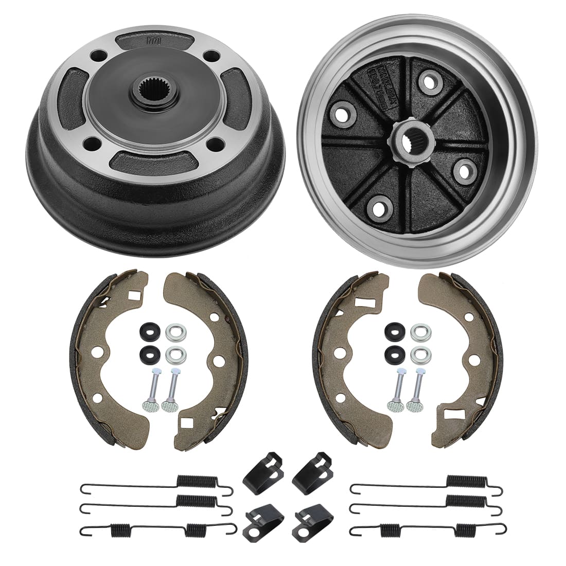 2Set Rear Wheel Brake Drum Hub & Shoes for Kawasaki Mule 4010 4000 3020 3010 3000 2510 KAF620 KAF950 2001-Up 41048-1132 41048-1133